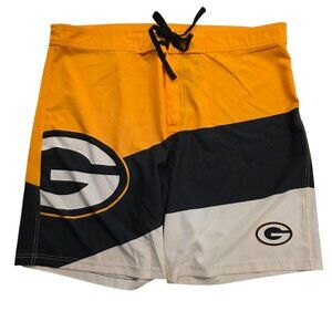 Green Bay Packers Boardshorts NFL Team Apparel‎ Swim Shorts Yellow Mens 38 NEW I